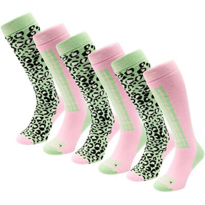 Poederbaas Skisokken Dames 6-pack Avocado-35/38 Poederbaas Skisokken Dames 6-pack Avocado-35/38