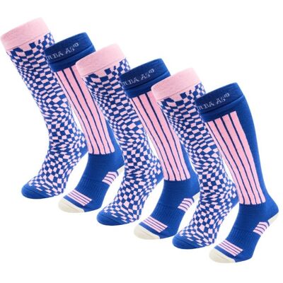 Poederbaas Skisokken Dames 6-pack Ballpoint Blue-39/42 Poederbaas Skisokken Dames 6-pack Ballpoint Blue-39/42