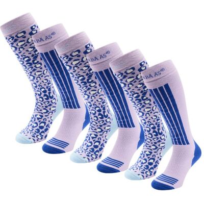 Poederbaas Skisokken Dames 6-pack Lila-35/38 Poederbaas Skisokken Dames 6-pack Lila-35/38
