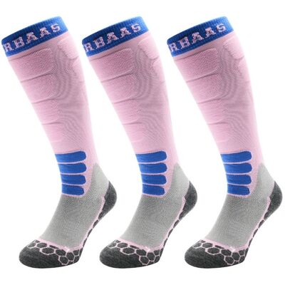 Poederbaas Skisokken Dames Merinowol Pro 3-pack Powder Rose-39/42 Poederbaas Skisokken Dames Merinowol Pro 3-pack Powder Rose-39/42