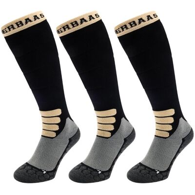 Poederbaas Skisokken Merinowol Pro 3-pack Zwart-35/38 Poederbaas Skisokken Merinowol Pro 3-pack Zwart-35/38
