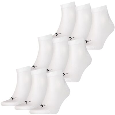 Puma Quarter Sokken Wit 9-pack-39/42 Puma Quarter Sokken Wit 9-pack-39/42