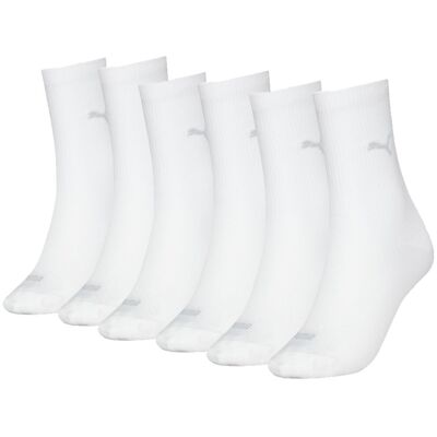 Puma Sokken Dames 6-pack Wit-35/38 Puma Sokken Dames 6-pack Wit-35/38