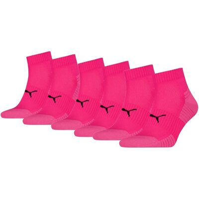 Puma Sport Cushioned Quartersokken 6-pack Roze-39/42 Puma Sport Cushioned Quartersokken 6-pack Roze-39/42