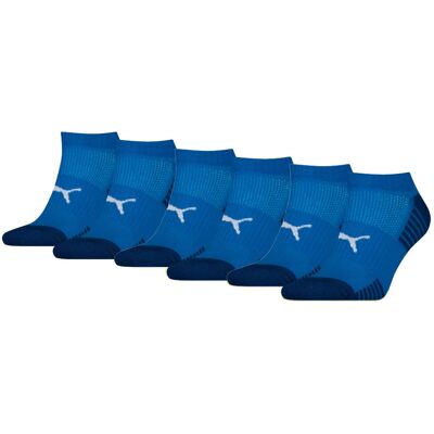 Puma Sport Cushioned Sneakersokken Light 6-pack Blauw-35/38 Puma Sport Cushioned Sneakersokken Light 6-pack Blauw-35/38