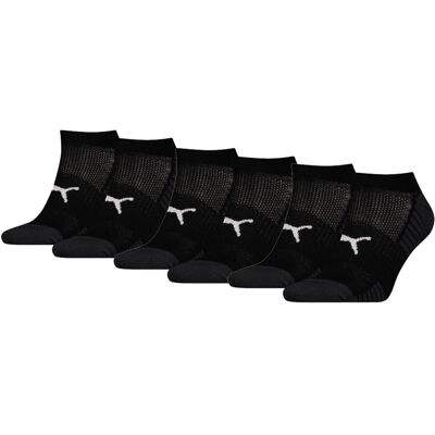 Puma Sport Cushioned Sneakersokken Light 6-pack Zwart-35/38 Puma Sport Cushioned Sneakersokken Light 6-pack Zwart-35/38