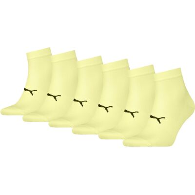 Puma Sport Quartersokken Light 6-pack Geel-35/38 Puma Sport Quartersokken Light 6-pack Geel-35/38