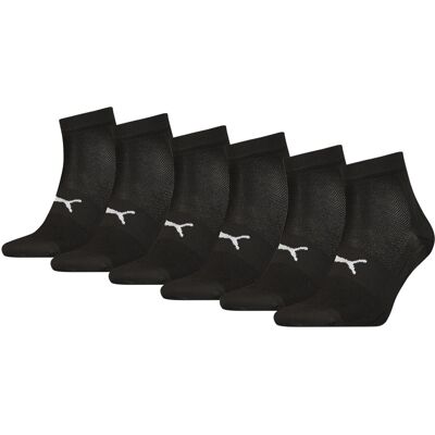 Puma Sport Quartersokken Light 6-pack Zwart-35/38 Puma Sport Quartersokken Light 6-pack Zwart-35/38