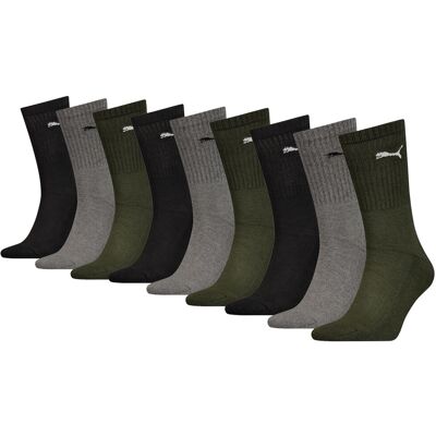 Puma Sportsokken 9-pack Green Combo-35/38 Puma Sportsokken 9-pack Green Combo-35/38