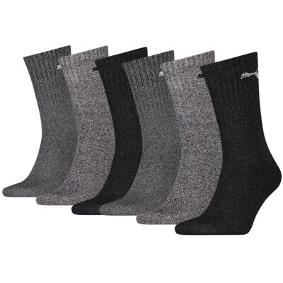 Puma Sportsokken Antraciet/Grey 6-pack-35/38 Puma Sportsokken Antraciet/Grey 6-pack-35/38