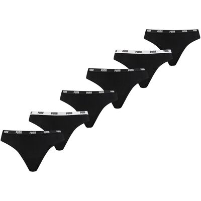 Puma String Dames Zwart 6-Pack-XS Puma String Dames Zwart 6-Pack-XS