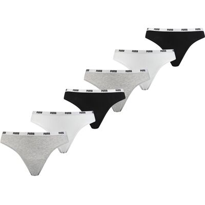 Puma String Dames Zwart/Wit/Grijs 6-Pack-XS Puma String Dames Zwart/Wit/Grijs 6-Pack-XS