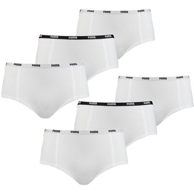 Puma Mini Short Dames Wit 6-Pack -S Puma Mini Short Dames Wit 6-Pack -S