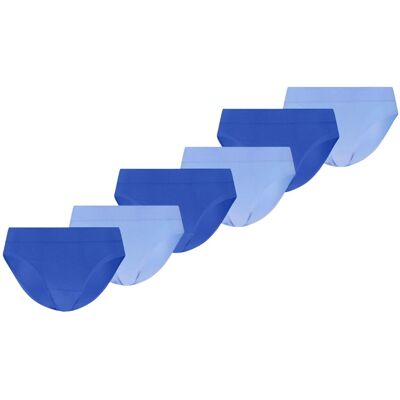 Puma Dames Sport Briefs 3D Knit 6-pack Blauw-XXL Puma Dames Sport Briefs 3D Knit 6-pack Blauw-XXL