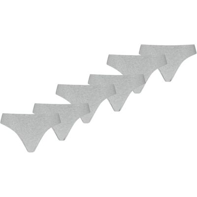 Puma Dames Strings Invisible Cotton 6-pack Light Grey Melange-M Puma Dames Strings Invisible Cotton 6-pack Light Grey Melange-M