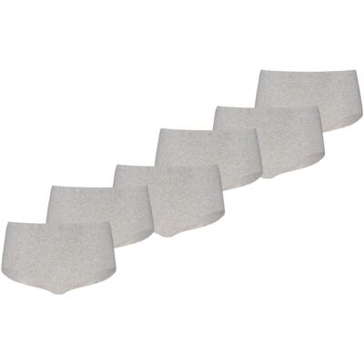 Puma Dames Mini Shorts Invisible Cotton 6-pack Light Grey Melange-M Puma Dames Mini Shorts Invisible Cotton 6-pack Light Grey Melange-M