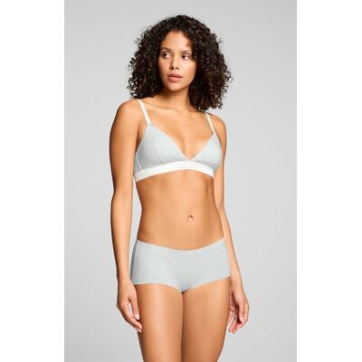 Puma Dames Mini Shorts Invisible Cotton 2-pack Light Grey Melange-M Puma Dames Mini Shorts Invisible Cotton 2-pack Light Grey Melange-M