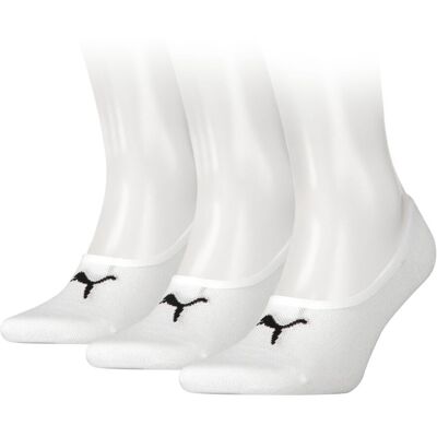Puma sokken Footies wit 3-pack unisex-39-42 Puma sokken Footies wit 3-pack unisex-39-42