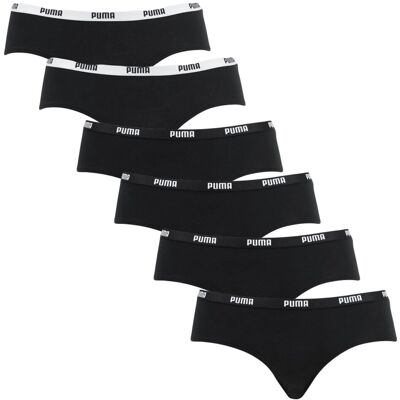 Puma Hipster Dames Zwart 6-Pack-XS Puma Hipster Dames Zwart 6-Pack-XS