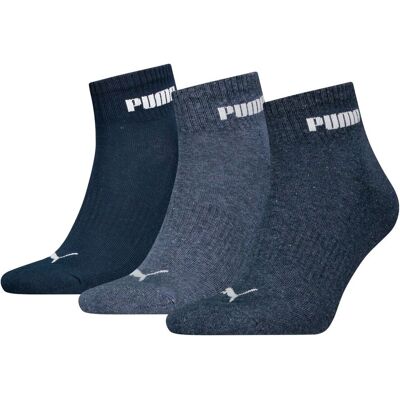 Puma Quartersokken Cushioned New Generation 3-pack Blue Combo-35/38 Puma Quartersokken Cushioned New Generation 3-pack Blue Combo-35/38