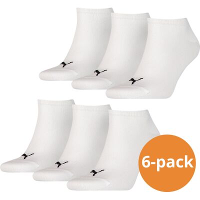 Puma sokken Sneaker wit 6-pack-47/49 Puma sokken Sneaker wit 6-pack-47/49