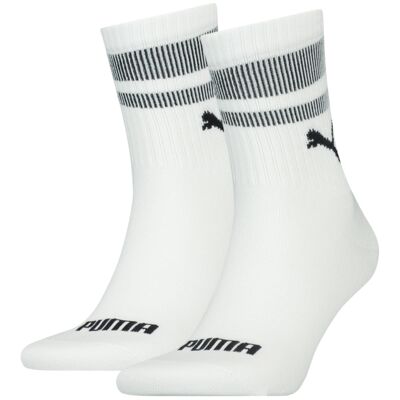 Puma Sokken Short Crew New Heritage 2-pack Wit / Zwart-35/38 Puma Sokken Short Crew New Heritage 2-pack Wit / Zwart-35/38