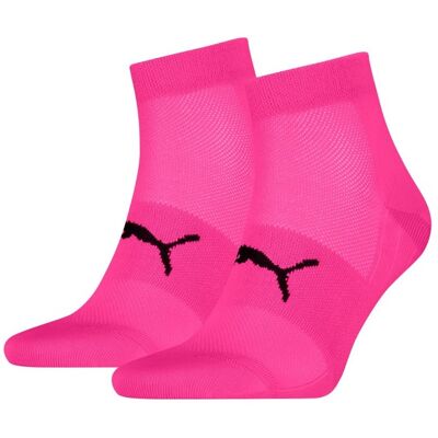 Puma Sport Quartersokken Light 2-pack Roze-35/38 Puma Sport Quartersokken Light 2-pack Roze-35/38