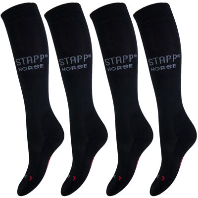 STAPP Horse Paardrijsokken Deocell 4-pack Zwart-35/38 STAPP Horse Paardrijsokken Deocell 4-pack Zwart-35/38