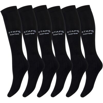 STAPP Horse Paardrijsokken Ultra Fine 6-pack Zwart-40/46 STAPP Horse Paardrijsokken Ultra Fine 6-pack Zwart-40/46