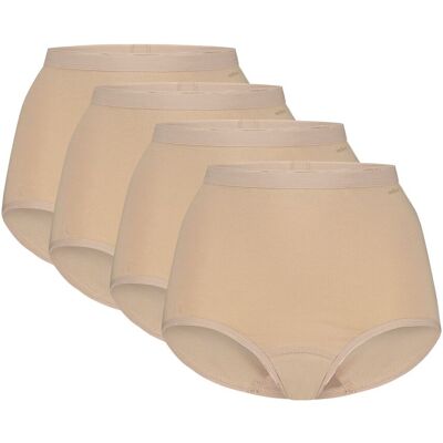 Ten Cate Basics Organic Cotton Stretch High Waist Slip 4-pack Beige-XXL Ten Cate Basics Organic Cotton Stretch High Waist Slip 4-pack Beige-XXL
