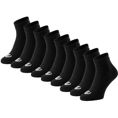 Vinnie-G Quartersokken 9-pack Zwart-43/46 Vinnie-G Quartersokken 9-pack Zwart-43/46