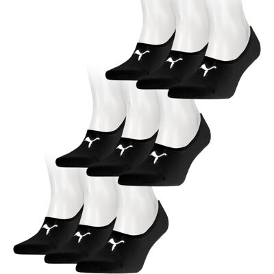 Puma Footies 9-pack Unisex Zwart-35/38 Puma Footies 9-pack Unisex Zwart-35/38