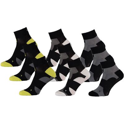 Xtreme Fietssokken Quarter 9-pack Multi Black-35/38 Xtreme Fietssokken Quarter 9-pack Multi Black-35/38