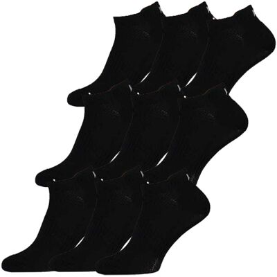 Xtreme Fitness Sneakersokken 9-pack Zwart-35/38 Xtreme Fitness Sneakersokken 9-pack Zwart-35/38