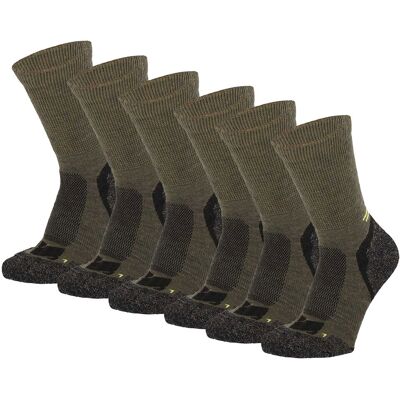 Xtreme Hiking Sokken Wol 6-pack Multi Green-35/38 Xtreme Hiking Sokken Wol 6-pack Multi Green-35/38