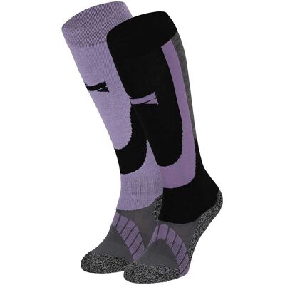Xtreme Skisokken Unisex 2-pack Multi Purple-39/42 Xtreme Skisokken Unisex 2-pack Multi Purple-39/42
