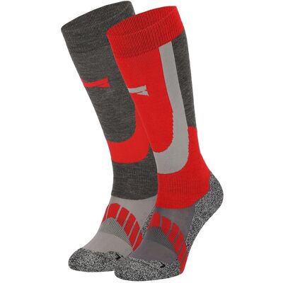 Xtreme Skisokken Unisex 2-pack Multi Red-35/38 Xtreme Skisokken Unisex 2-pack Multi Red-35/38