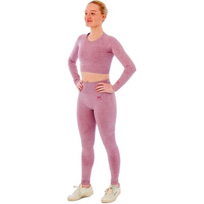 Xtreme Sportswear Dames Sportset - Sportlegging + Sport Croptop - Roze-M Xtreme Sportswear Dames Sportset - Sportlegging + Sport Croptop - Roze-M