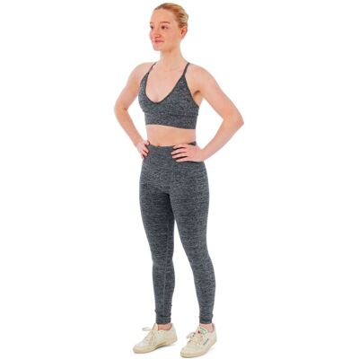 Xtreme Sportswear Dames Sportset - Sportlegging + Sport BH - Antraciet Melange-XL Xtreme Sportswear Dames Sportset - Sportlegging + Sport BH - Antraciet Melange-XL