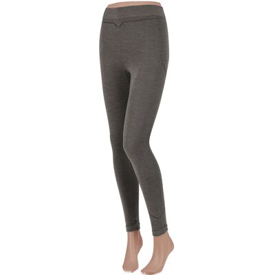 Xtreme Thermolegging Dames Merino Wol Grey Melange-M Xtreme Thermolegging Dames Merino Wol Grey Melange-M