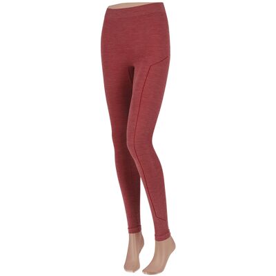 Xtreme Thermolegging Dames Merino Wol Red Melange-XL Xtreme Thermolegging Dames Merino Wol Red Melange-XL