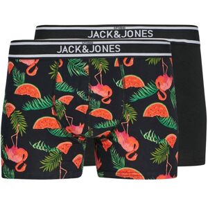 Jack & Jones Boxershorts JACWATERMELON 2-pack Zwart-M Jack & Jones Boxershorts JACWATERMELON 2-pack Zwart-M