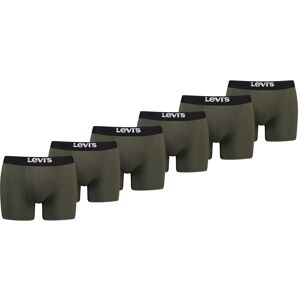 Levi's Boxershorts Solid Basic Organic Cotton 6-pack Khaki-M Levi's Boxershorts Solid Basic Organic Cotton 6-pack Khaki-M