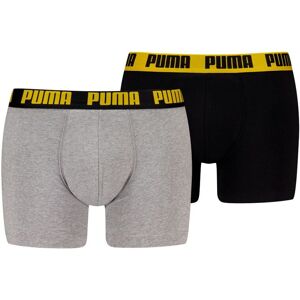 Puma Boxershorts Basic 2-pack Grey/Black/Yellow-L Puma Boxershorts Basic 2-pack Grey/Black/Yellow-L