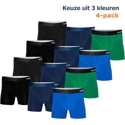 Apollo Boxershorts Heren Bamboo Basic Zwart 4-pack-M Apollo Boxershorts Heren Bamboo Basic Zwart 4-pack-M