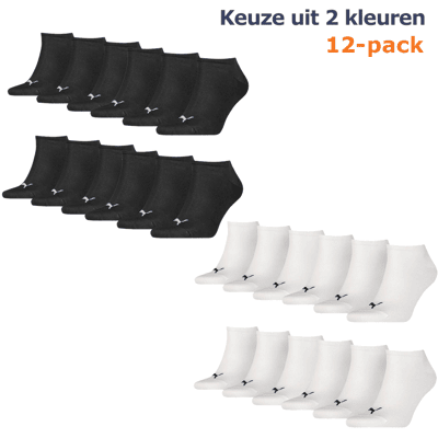 Puma Sneakersokken Plain 12-pack Wit-43/46 Puma Sneakersokken Plain 12-pack Wit-43/46