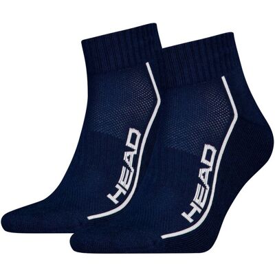 HEAD Quartersokken Performance 2-pack Navy-43/46 HEAD Quartersokken Performance 2-pack Navy-43/46
