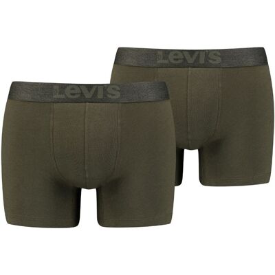 Levi's Boxershorts Melange WB Organic Cotton 2-pack Khaki-L Levi's Boxershorts Melange WB Organic Cotton 2-pack Khaki-L