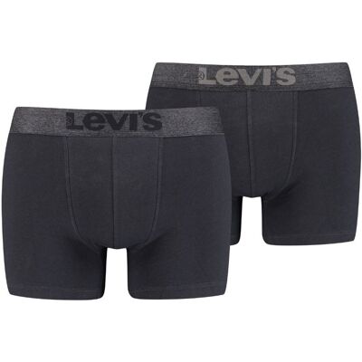 Levi's Boxershorts Melange WB Organic Cotton 2-pack Zwart-XXL Levi's Boxershorts Melange WB Organic Cotton 2-pack Zwart-XXL