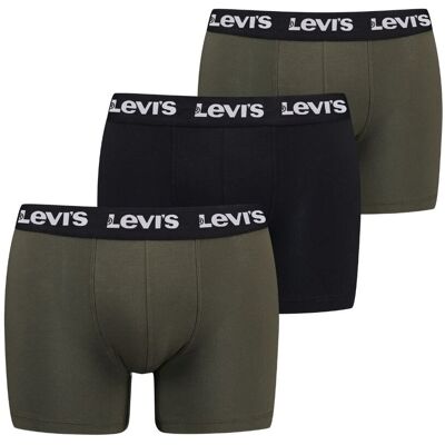 Levi's Boxershorts Repeat Logo 3-pack Khaki-XL Levi's Boxershorts Repeat Logo 3-pack Khaki-XL